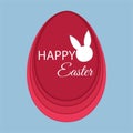 Illustration  greeting card happy easter easter egg rabbit Royalty Free Stock Photo