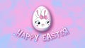 Happy Easter animation title trailer 30 FPS bubbles pink babyblue