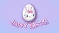 Happy Easter animation title trailer 50 FPS dots pink babyblue
