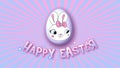 Happy Easter animation title trailer 30 FPS infinity pink babyblue