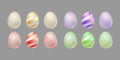 Happy Easter colored Eggs set