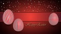 Happy Easter Background with a red Egg Royalty Free Stock Photo
