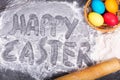 Happy Easter baking background Royalty Free Stock Photo