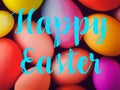 Happy Easter Banner with multiple coloured Easter eggs Royalty Free Stock Photo