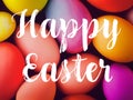 Happy Easter Banner with multiple coloured Easter eggs Royalty Free Stock Photo