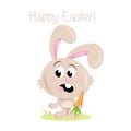 Happy Easter bunny! - Adorable little Easter bunny and carrot