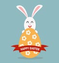 Happy Easter Bunny egg banner Royalty Free Stock Photo