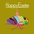 Happy easter bunny egg card Vector Paper design Royalty Free Stock Photo