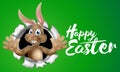 Happy Easter Bunny Rabbit Sign Royalty Free Stock Photo