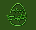 Happy Easter Calligraphic 3d Pipe Style Text Royalty Free Stock Photo