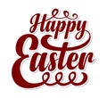 Happy Easter. Calligraphic text