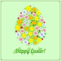 Happy Easter card. Easter egg. Colorful illustration. Royalty Free Stock Photo