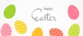 Happy Easter card. Easter eggs colorful banner Royalty Free Stock Photo