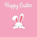 Happy Easter card with rabbit ears. Easter rabbit for Easter holidays design. Easter bunny vector illustration Royalty Free Stock Photo