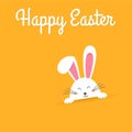 Happy Easter card with rabbit ears. Easter rabbit for Easter holidays design. Easter bunny vector illustration Royalty Free Stock Photo