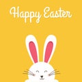 Happy Easter card with rabbit ears. Easter rabbit for Easter holidays design. Easter bunny vector illustration Royalty Free Stock Photo