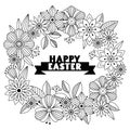 Happy Easter card with spring flowers Royalty Free Stock Photo