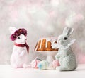 Happy Easter cards with beautiful bunnies