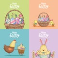 Happy easter cards collection