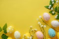 Happy easter charity events Eggs Jellybeans Basket. White Orangeade Bunny children. Easter wreath background wallpaper