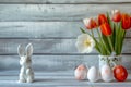 Happy easter cheer Eggs Easter egg basket ideas Basket. White Storybook Bunny turquoise forest. CAD background wallpaper