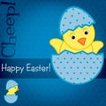 Happy Easter Chick card Royalty Free Stock Photo