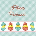 Happy Easter Chick card Royalty Free Stock Photo