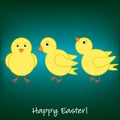 Happy Easter Chick card Royalty Free Stock Photo