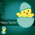 Happy Easter Chick card Royalty Free Stock Photo