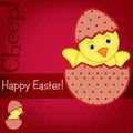 Happy Easter Chick card Royalty Free Stock Photo
