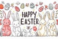 Happy easter clean slate Eggs Shielded Easter Surprises Basket. White easter baking Bunny Egg dyeing. happy holiday background Royalty Free Stock Photo