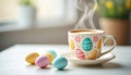 Happy easter coffee Royalty Free Stock Photo