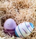 Happy Easter - Colored eggs - surprise and peace