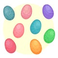 Set of Easter eggs to create banners, cards or posters Royalty Free Stock Photo