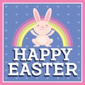 Happy easter colorful card