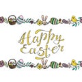 Happy Easter colorful lettering. Vector illustration EPS10