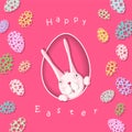 Happy easter colorful postcard image