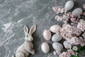 Happy easter easter cushion Eggs Sunshine Celebration Basket. White full of cheer Bunny serene. Animated background wallpaper Royalty Free Stock Photo