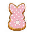 Happy Easter with cute bunnies biscuit cookies