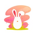 Happy Easter! Cute cartoon Easter bunny Royalty Free Stock Photo