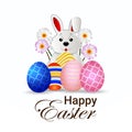 Happy easter day celebration background with creative easter egg Royalty Free Stock Photo