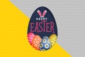 Happy easter day colorful eggs background design Royalty Free Stock Photo