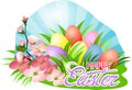 Happy Easter day greeting.