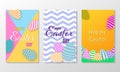 Happy easter day set of vertical banners Royalty Free Stock Photo