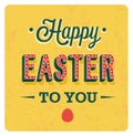 Happy Easter Day vintage greeting card.