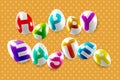 Happy easter decorative festive lettering