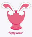 Happy easter design, vector illustration. Royalty Free Stock Photo