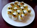 Happy Easter Deviled Eggs Royalty Free Stock Photo