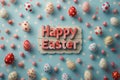 Happy easter Digital Imaging Eggs Grape blossoms Basket. White Posy Bunny Support Card. painting background wallpaper