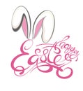 Happy Easter. Easter Bunny Ears Vector illustration.